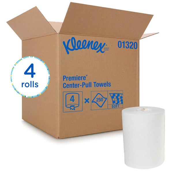 Towel Center Pull Kleenex Premiere 1 Ply 8 in x 15 in White 4/Ca
